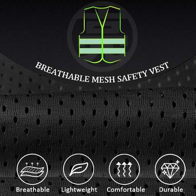 BeautyWill Custom Logo Safety Vest Class 2 High Visibility Reflective Vest - Image 6