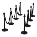 8Pcs Stanchions and Velvet Ropes, Crowd Control Barriers by Unknown