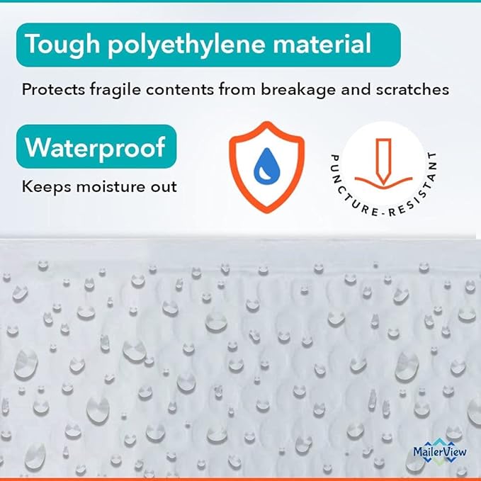White Poly Bubble Mailers 7.25x12 inch #1 | Self Seal Padded Envelopes | - Image 3