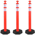OrangeStar 3 Packs 45" Traffic Delineator Post by OrangeStar
