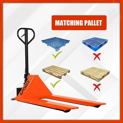 APOLLOLIFT Scissor Pallet Trucks, Manual Pallet Jack, 2200lbs Capacity Pallet - Image 2