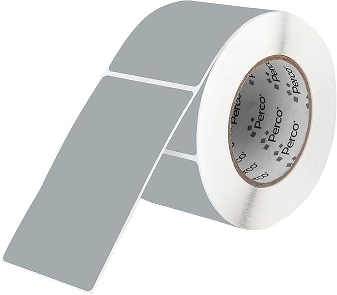 Perco Grey Labels 3x5 Inch 500 Stickers/Roll by Perco