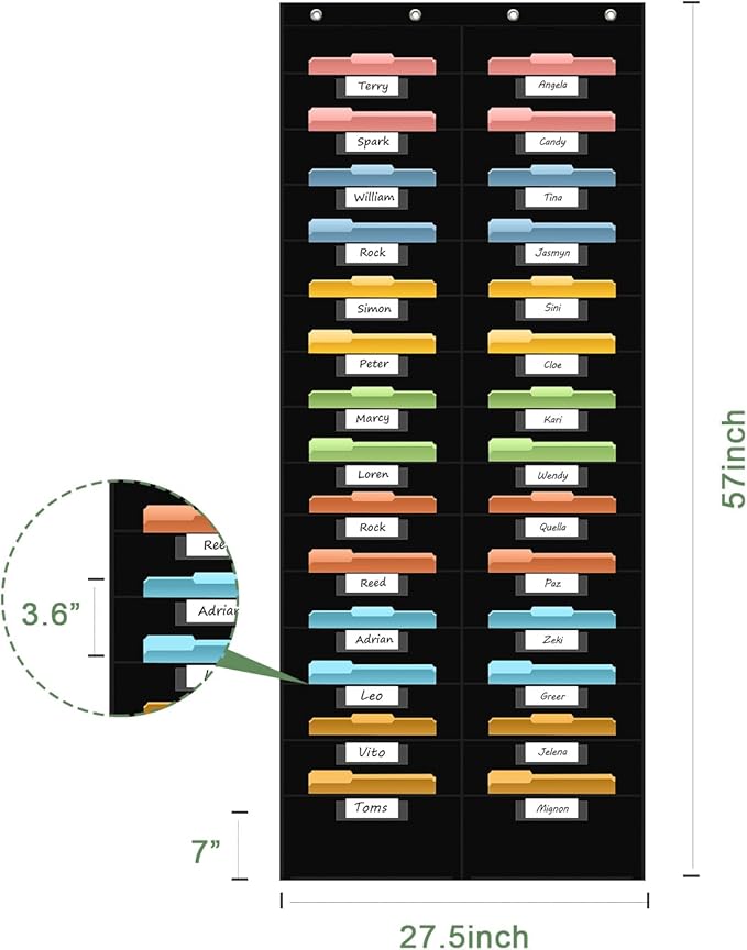 28 Pocket Hanging Wall File Organizer - Image 3
