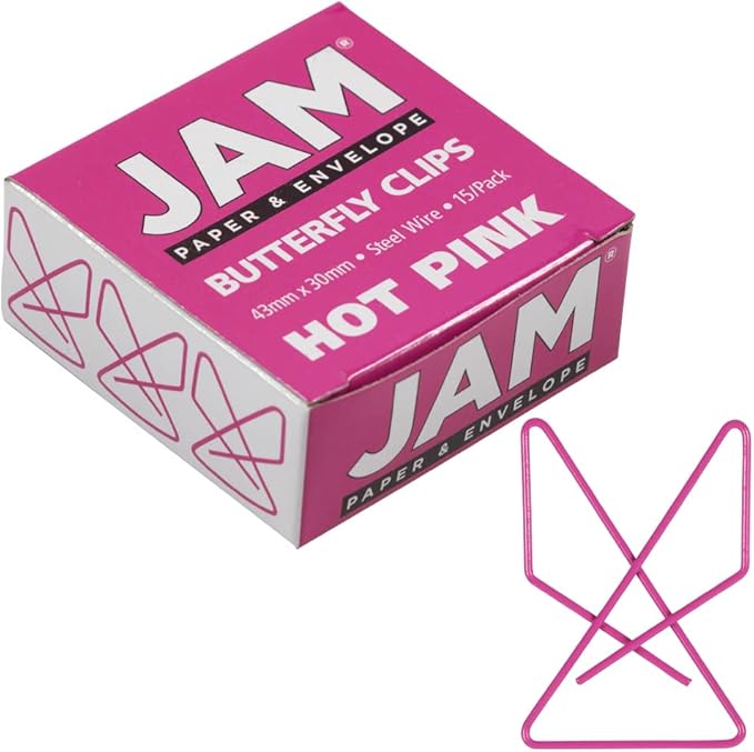 JAM PAPER Colorful Butterfly Clips by JAMPaper