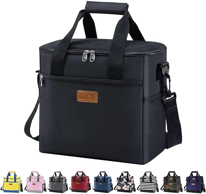 Iknoe Large Cooler Bag Collapsible 24 Can Insulated Bags Leakproof Lunch Cooler by Iknoe
