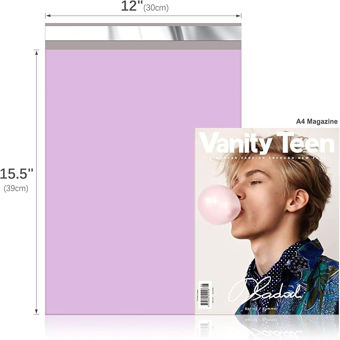 Fuxury Poly Mailers 12x15.5Inch 50 Pcs, Waterproof Shipping Bags - Image 2