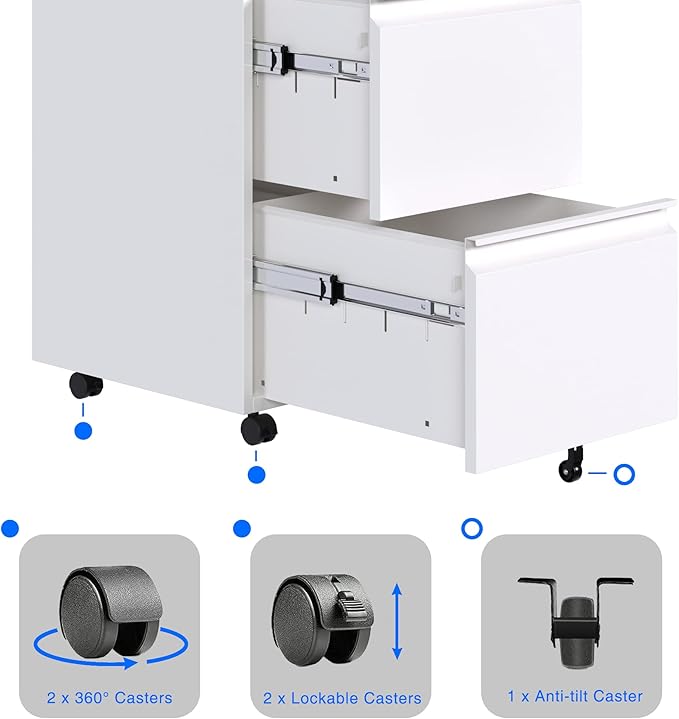 METAN 2 Drawer File Cabinet - Image 7