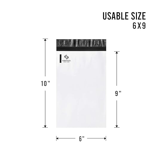 KKBESTPACK 6x9 Poly Mailers Envelope Shipping Bags Pack of 1000 White - Image 2