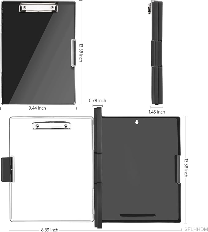 Clipboard with Storage, Heavy Duty Clip Boards 8.5x11 with 2 Storage Case - Image 2