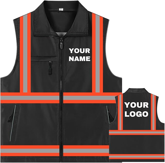 YOWESHOP Lightweight Zip-Up Safety Vest by YOWESHOP