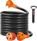 VEVOR 30 Amp RV Extension Cord, 25 ft, Heavy Duty STW 10/3 AWG RV Power Cord by VEVOR
