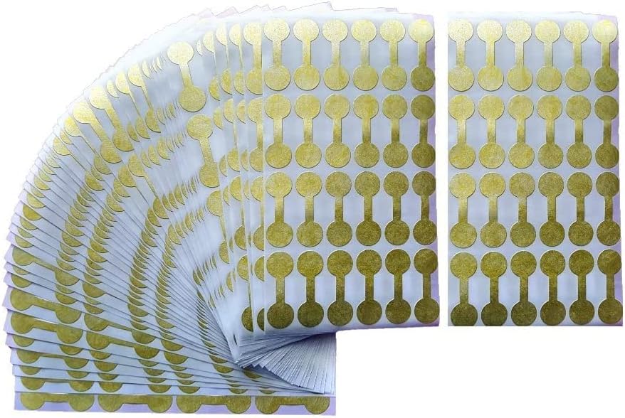 1000 Pieces Jewelry Repair, Price and Indentification Tags/Tyvek Self Adhesive Rectangle/Dumbbell/Barbell Jewelry Price Tags (Rectangle - 44 x 12mm, Gold) - Image 5