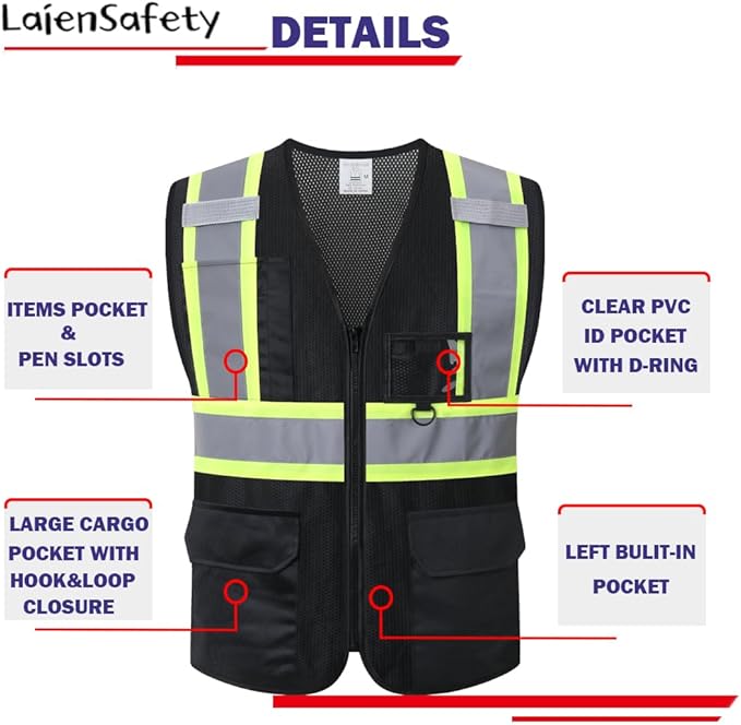 Reflective Safety Vest for Men Women - Image 3