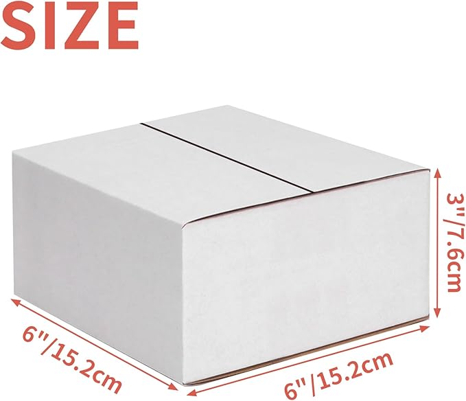 25 Pack Small Shipping Boxes 6x6x3 Inches - Image 2