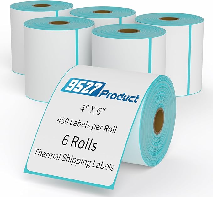 9527 Product 4" x 6" Direct Thermal Shipping Labels by 9527+Product
