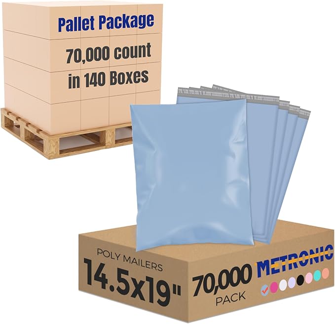 Metronic Poly Mailers 14.5x19 70, 000 Pack Large Shipping Bags by METRONIC