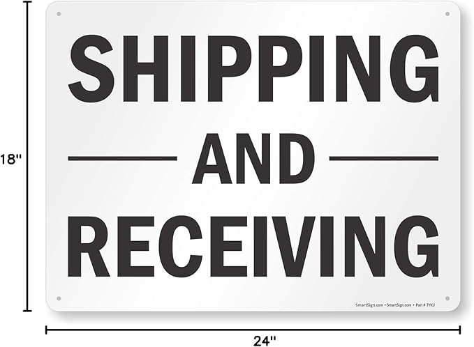"Shipping And Receiving" Sign By SmartSign | 18" x 24" Aluminum - Image 6