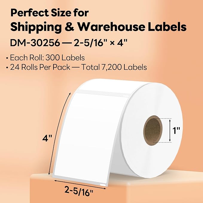 Compatible DYMO 30256 Direct Thermal Shipping Labels, Large Barcode & Address - Image 2