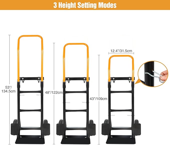 RedSwing 2 in 1 Convertible Hand Truck, Portable Utility Dolly Cart - Image 2