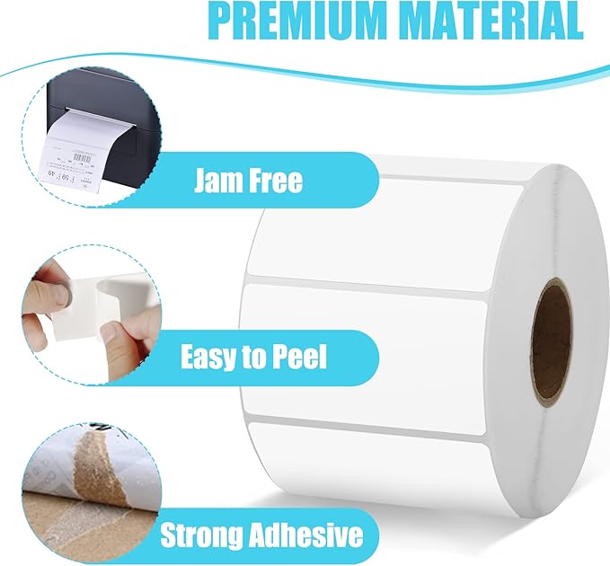 iDPRT 2.28' 1.18' Multi-Purpose Direct Thermal Labels, Self-Adhesive Thermal - Image 5