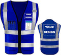 YOWESHOP High Reflective Visibility Safety Vest Custom Your Logo Safety Workwear by YOWESHOP