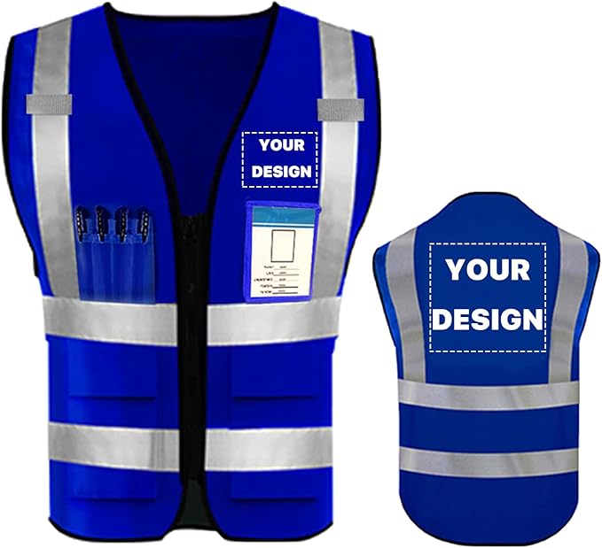 YOWESHOP High Reflective Visibility Safety Vest Custom Your Logo Safety Workwear by YOWESHOP