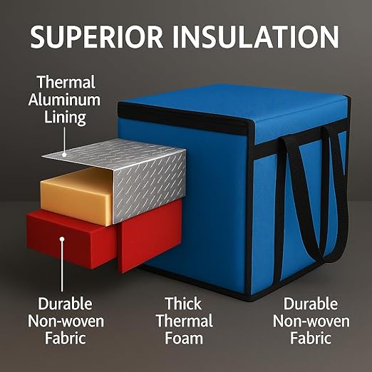 XXXL Insulated Food Delivery Bag Cooler Bags Keep Food Warm Catering Therma - Image 8