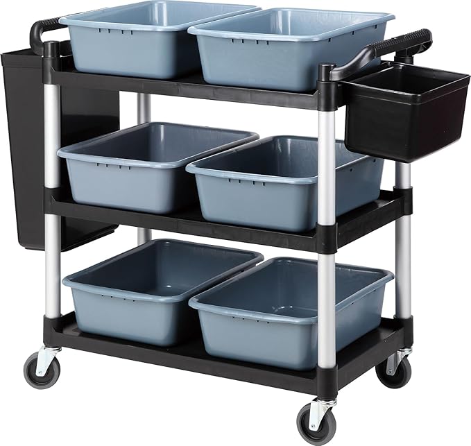 Plastic Service Utility Cart by ZQZ-Store