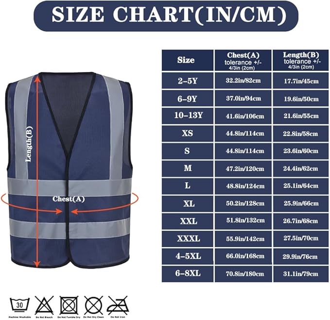 AYKRM 12 colour High visibility viz vest hi vis viz reflective work - Image 3