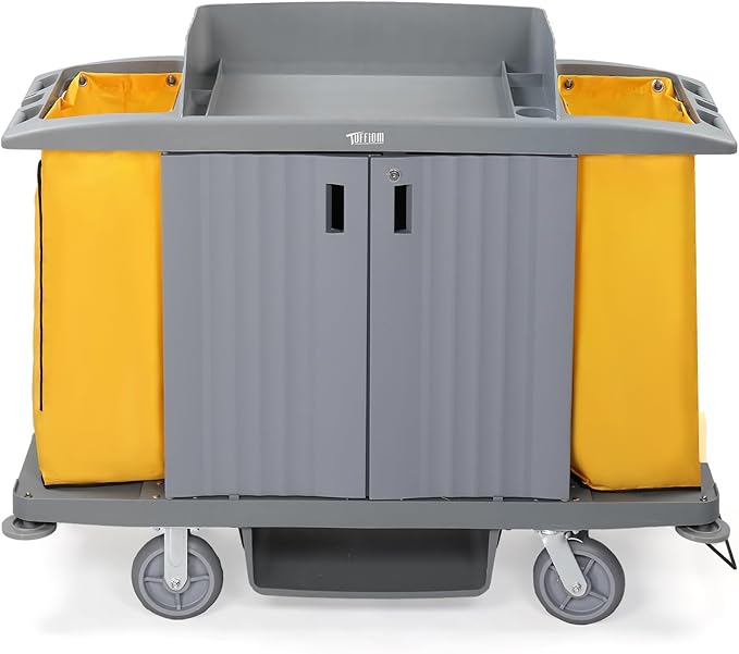 TUFFIOM Industrial Multifunctional Locking Hotel Cart, Commercial Traditional by TUFFIOM