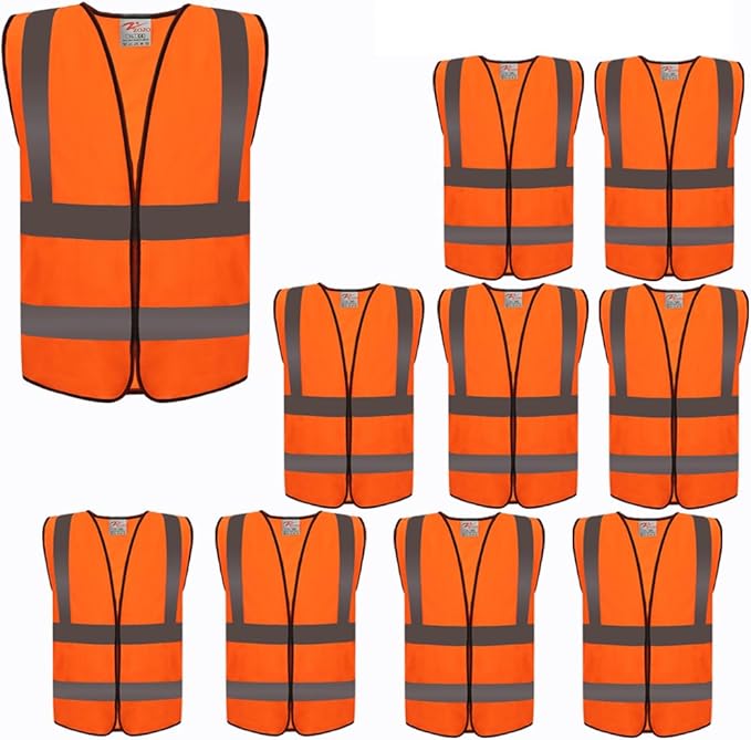 zojo High Visibility Reflective Vests, Adjustable Size, Lightweight Mesh Fabric by zojo