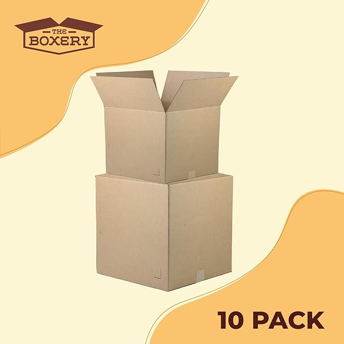 The Boxery Moving Boxes 10-Pack Large | 18x18x18 inch Brown/Kraft Corrugated - Image 4
