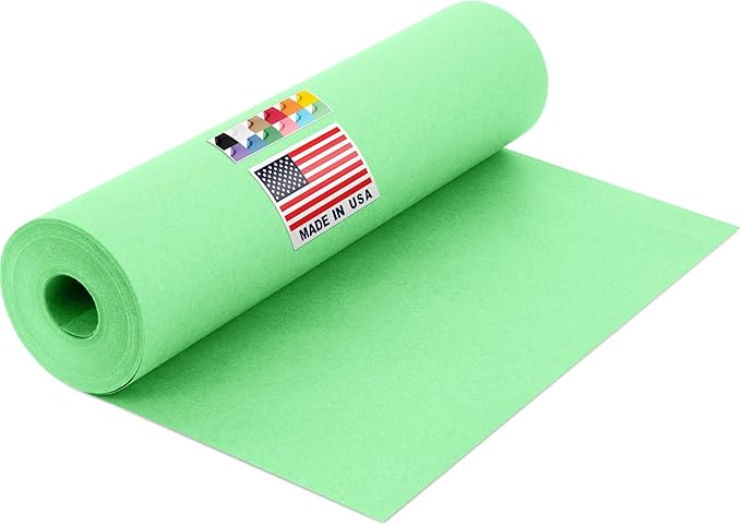 USA Made 12" x 1200" Light Green Kraft Paper Roll, 45 lbs Thickness, American by Paclord
