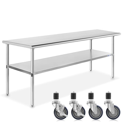 GRIDMANN NSF Stainless Steel Work & Prep Table 60 x 30 Inches by GRIDMANN