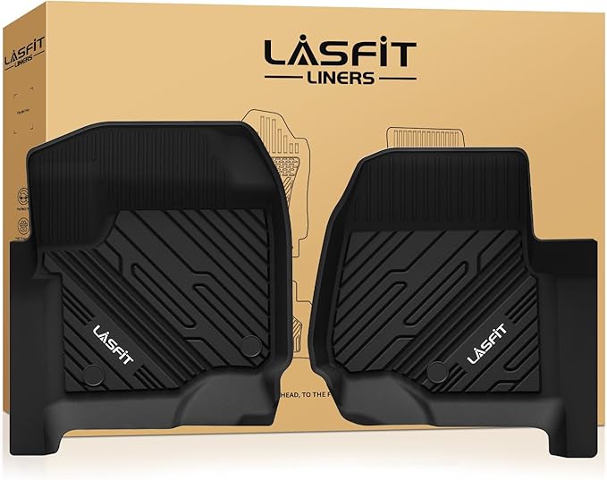 LASFIT Floor Mats for Ford F250 F350 F450 2017-2026 Crew Cab Front Bucket Seat by LASFIT