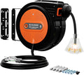 80FT Retractable Extension Cord Reel, 14 AWG/3C SJTOW Heavy Duty Power Cord by ISLEWIRE