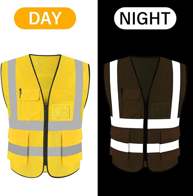 HYCOPROT High Visibility Mesh Safety Reflective Vest - Image 5