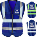 YOWESHOP High Visibility Safety Vest Custom Your Logo Protective Workwear 5 by YOWESHOP