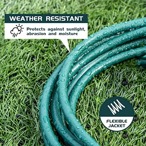 75 Ft Green Outdoor Extension Cord, 16 Gauge Heavy Duty Power Cord - Image 4