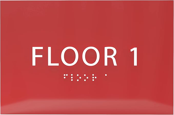 6" X4" Floor 1 Sign by ADACentralSigns