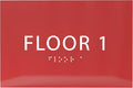 6" X4" Floor 1 Sign by ADACentralSigns