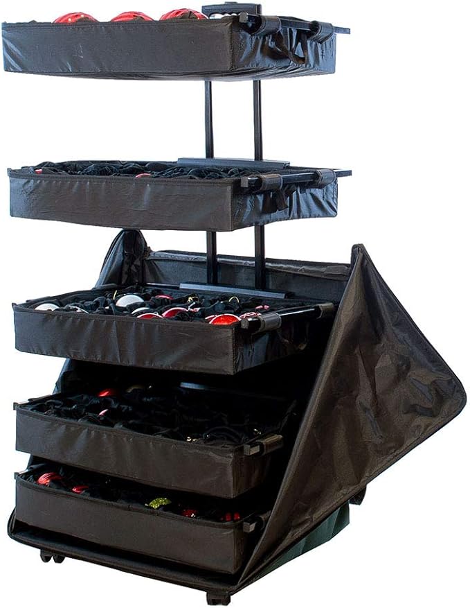 - Adjustable Organizer Holds 120 Ornaments up to 4 Inches Tall by Nearly Any by TreeKeeperBags
