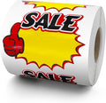 Starburst Sign Sale Stickers 4 x 3 Inches Self-Adhesive Blank Price Tags by Meitaat