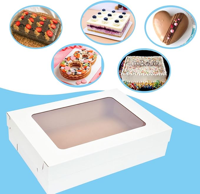 JJO 6 Pack 20x14x5 Inches Sheet Cake Box - Image 3