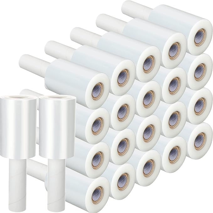 Sherr 20 Pack 5 Inch Stretch Shrink Film Roll Clear Plastic Wrap - Image 8