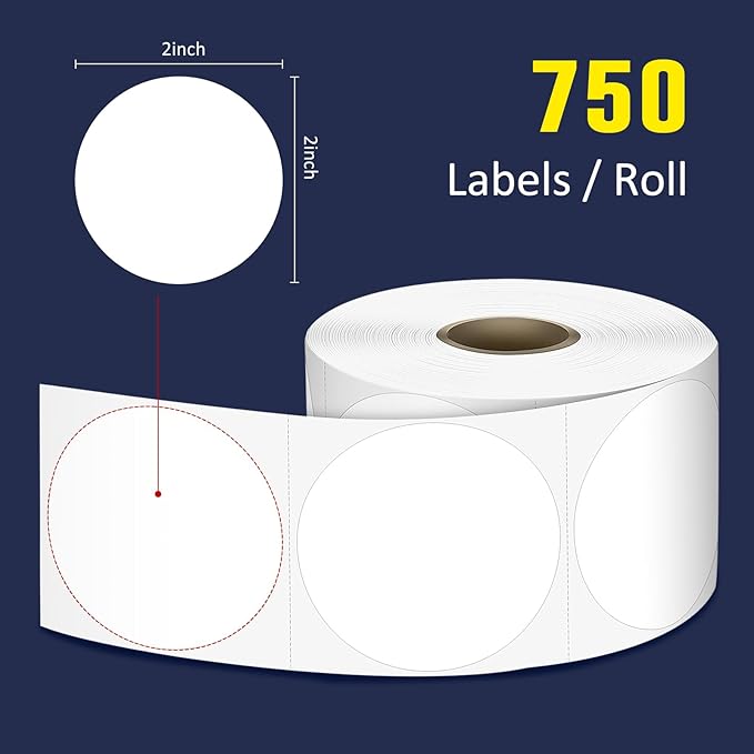 L LIKED 2" Round Direct Thermal Labels - Image 2