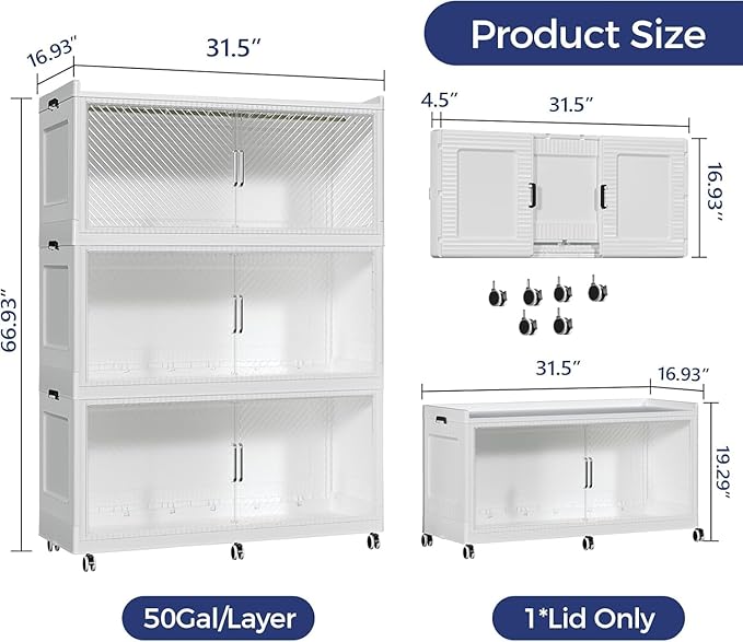 150Gal Extra Large Stackable Storage Bins - Image 2