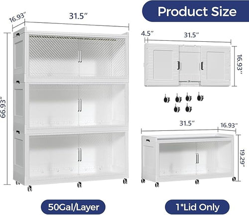 150Gal Extra Large Stackable Storage Bins - Image 2