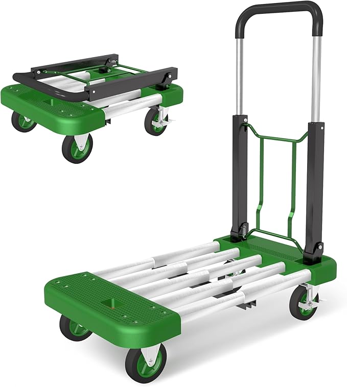 WarmyouHaul Pro Folding Hand Truck, 441LBS Capacity, Adjustable Platform & by Warmyou