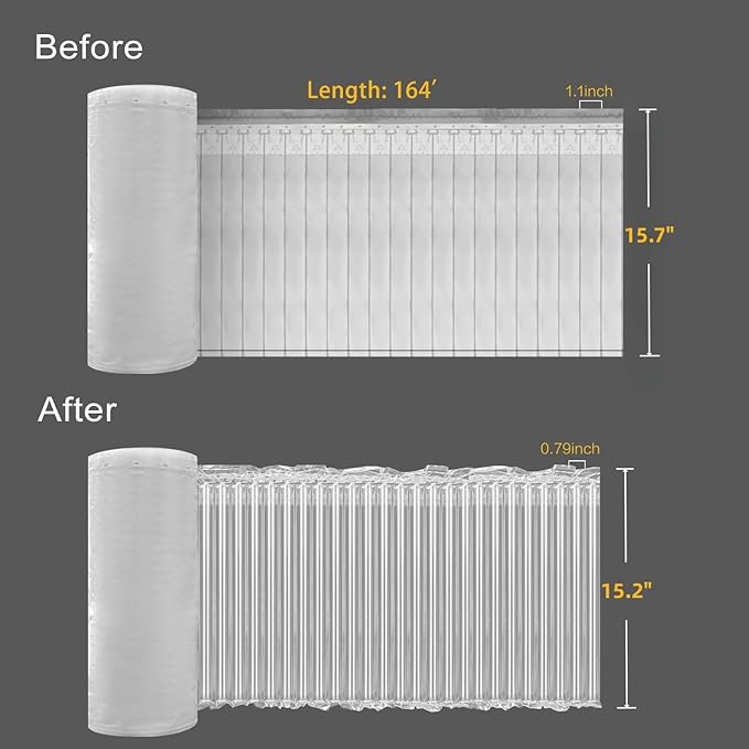 Large Bubble Cushioning Wrap for Packing 15.75inch*164feet Inflatable Air - Image 6